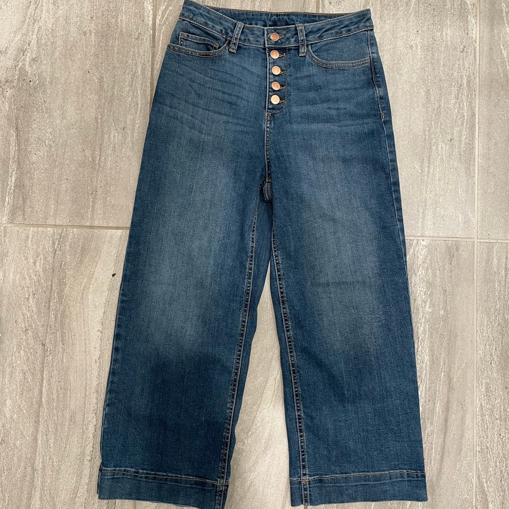 cropped wide leg pants